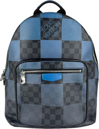 Louis Vuitton Black Blue Damier Graphite Damier Graphite Backpack (Pre-Owned)