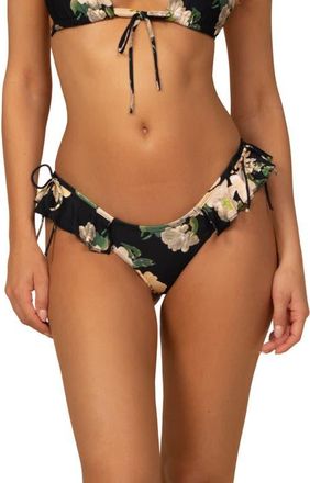 Montce Swim Uno Floral Ruffle Detail Bikini Bottoms in Liz Floral at Nordstrom, Size X-Large