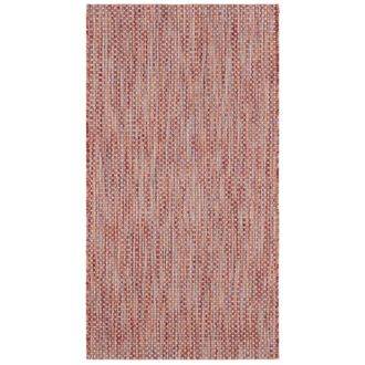 Safavieh Alfombra contempor&aacute;neo de polipropileno rojo/beige, 122 x 170 cm