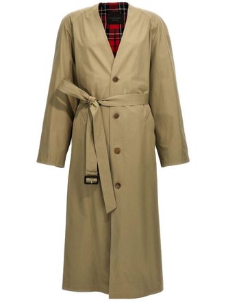 コート BALENCIAGA Women Coats 769012TBP01 9799 Beige Balenciaga: Women's Maxi Deconstructed Trench Coat (Dark
