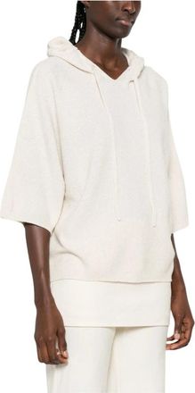 Fabiana Filippi Wool Blend Sweater - Dames - Hoodies - Beige - XS - Wol - Hoodies & sweatvesten