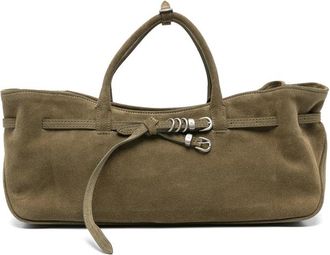 Margesherwood Grandma Used Buckle-detail Suede Tote Bag