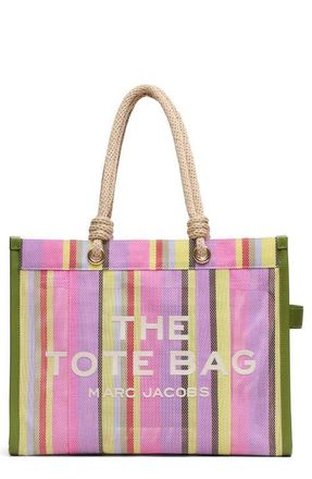 Marc Jacobs The Stripe Mesh Large Tote Bag in Purple Multi at Nordstrom