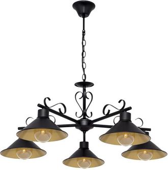 Fabrilamp Fabrilamp - L&aacute;mpara Azalea 5xe27 Negro Oro - Negro/oro