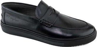 Gernie NYC 22S Penny Loafer in Black Napa at Nordstrom Rack, Size 13