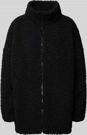 Karo Kauer Jacke aus Teddyfell mit Stehkragen in Black, Gr&ouml;&szlig;e XL
