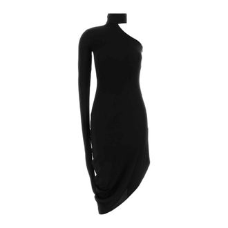 Alexander Wang Alexander Wang, Short Dresses, female, Black, Size: XS Draped Midi Dress