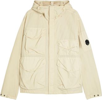 C.P. Company Goggle Hooded Shell Jacket - Beige - XL