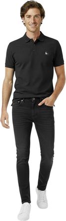 Jack Wills Klassiek poloshirt voor heren met geborduurd logo (Zwart)