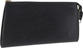 Louis Vuitton Pre-owned Accessory Pouch - Dames - Vintage Clutch - Zwart - ONE Size - Leer - Vintage
