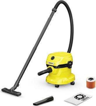 Karcher Aspiradora En H&uacute;medo/seco Wd 2 Plus V-12 4 18 1000w Dep&oacute;sito Polypro Con Soplador 4m De Cable Y 1,8m De Manguera, Incluye Filtro De Cartucho