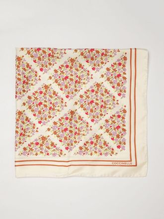 Coccinelle Foulard quadrato in seta con stampa floreale all-over