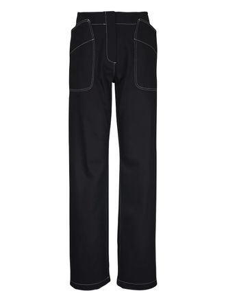 Zero + Maria Cornejo Eda topstitching pocket trousers - Black