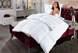 HOME AFFAIRE Daunenbettdecke »Köniz, Bettdecke 135x200 cm, 155x220 cm und weitere Grössen« extrawarm Füllung 60Daunen40Federn 1 Stk. tlg. Bettdecken, Sommer, Winte