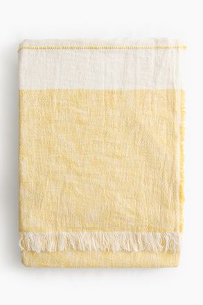 H&M Plaid aus Leinenmix - Yellow