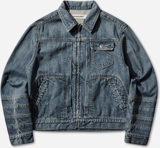 Undercover Women s Distressed Denim Zip Jacket Indigo
