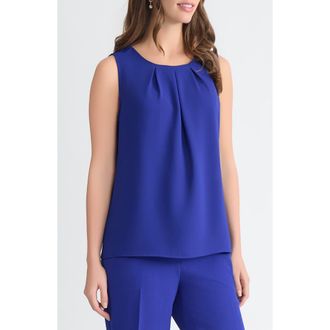 Kasper Pleat Neck Sleeveless Top in Royal Signature at Nordstrom Rack, Size X-Small