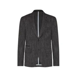 Ferragamo Mens Two Button Blazer In Black