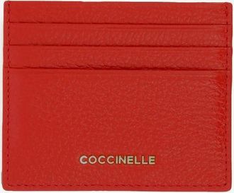 Coccinelle Document holder grained leather small scarlet