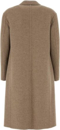 The Row Womens Fedra Coat Beige Cashmere Cotton