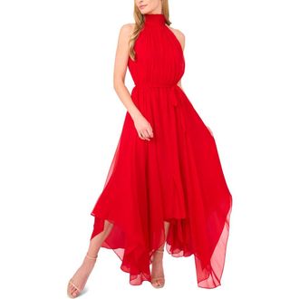 Ted Baker Handkerchief Hem Midi Dress in Salsa at Nordstrom Rack, Size Medium
