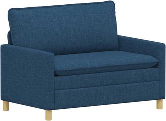 vidaXL Sof&aacute; 2 Plaza Azul 126 X 81 X 87,5 Cm Tela Vidaxl
