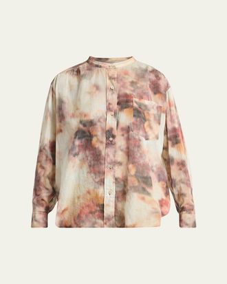 Isabel Marant Mexika Blur Floral-Print Button-Down Shirt