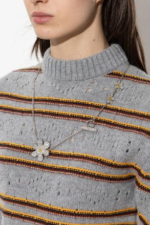 Marni Necklace With Shimmering Crystals, Womens, Silver