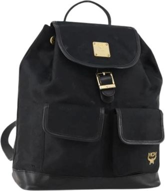 MCM Pre-owned Backpacks, female, Black, Size: ONE SIZE Pre-owned Backpack