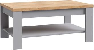 Home Heavenly Mesa centro con revistero gris claro y roble riviera