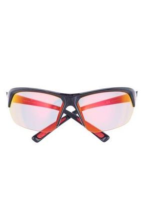 Nike Skylon Ace Sport 69mm Sunglasses in Black/Red Mirror at Nordstrom Rack