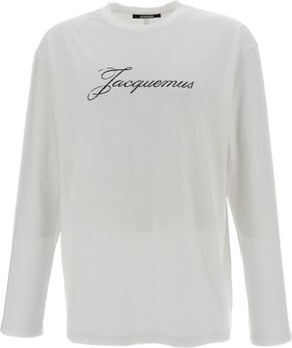 Jacquemus White Logo Cotton-Jersey Long-Sleeve T-Shirt