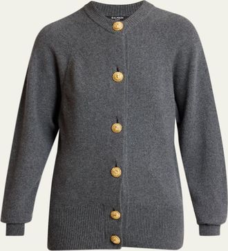 Balmain Eco-Cashmere V-Neck Cardigan