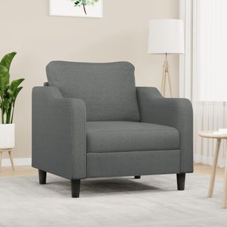 vidaXL Sill&oacute;n De Tela Gris Oscuro 60 Cm Vidaxl