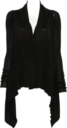 Rick Owens Truien & Vesten, Dames, Zwart, M, Draped Shawl Cardigan