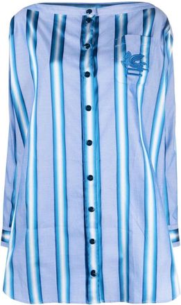 Etro Blue Blue Striped Mini Dress