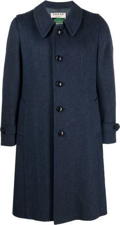 A.N.G.E.L.O. Vintage Cult 1970s buttoned wool coat - men - Wool/Acetate - S - Blue