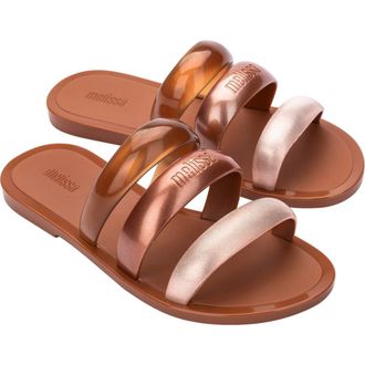 Melissa Eclipse Slide Sandal in Gold/Brown at Nordstrom Rack, Size 7