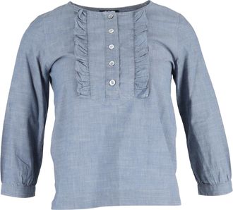 A.P.C. A. P.C. Cleo Blouse in Blue Cotton