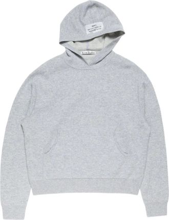 Acne Studios Gebreide hoodie - Grijs