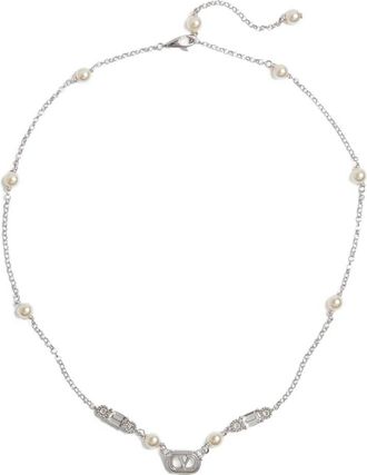 Valentino Garavani Ovalette Ketting - Dames - Kettingen - Grijs - ONE Size - Accessoires