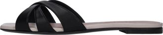 3Juin Nerea Leren Muiltjes - Dames - Sandalen - Zwart - 37 1/2 EU - Leer - Schoenen