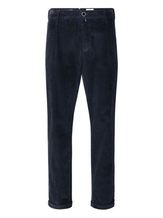 Jacob Cohen logo-patch trousers - men - Cotton/Modal/Lycra - 36 - Blue