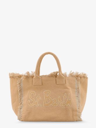 MC2 Saint Barth Borsa a spalla Vanity in canvas con profili sfrangiati - MC2 SAINT BARTH - gender_Woman