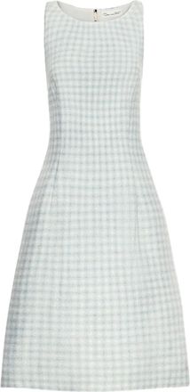 Oscar De La Renta Abito corto a quadretti - Blu