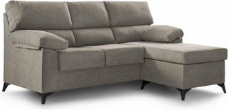 Home Heavenly Home Heavenly - Sof&aacute; Chaise Longue Reversible Hilton, Tapizado Antimanchas Desenfundable, Estructura Madera. Color : Tostado 240 Cm De Ancho