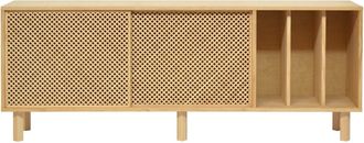 Naan Furniture Aparador de madera maciza natural con celosía 170 cm sin barnizar