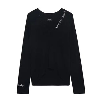 Zadig&Voltaire V-neck Cashmere Jumper - female - Zadig & Voltaire - Cashmere Knitwear - Black - M - Knitwear