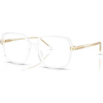 Dolce & Gabbana 55mm Square optical glasses in Transparent at Nordstrom