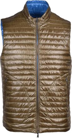 Herno Green/Lightblue Polyamide Down Centogrammi Reversible Vest